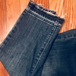 Talbots Frayed Hem Crop Denim